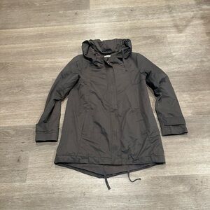 Eileen Fisher Cotton/Nylon Olive/Kelp/Army Green Trench Long Lightweight Jacket